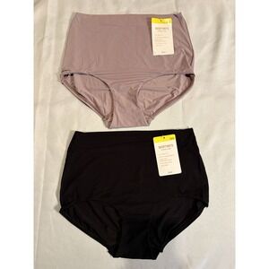 NEW Warners Smooth It Over Soft Pinch-Free Waistband Hi-cut Panty Medium 2 Pair